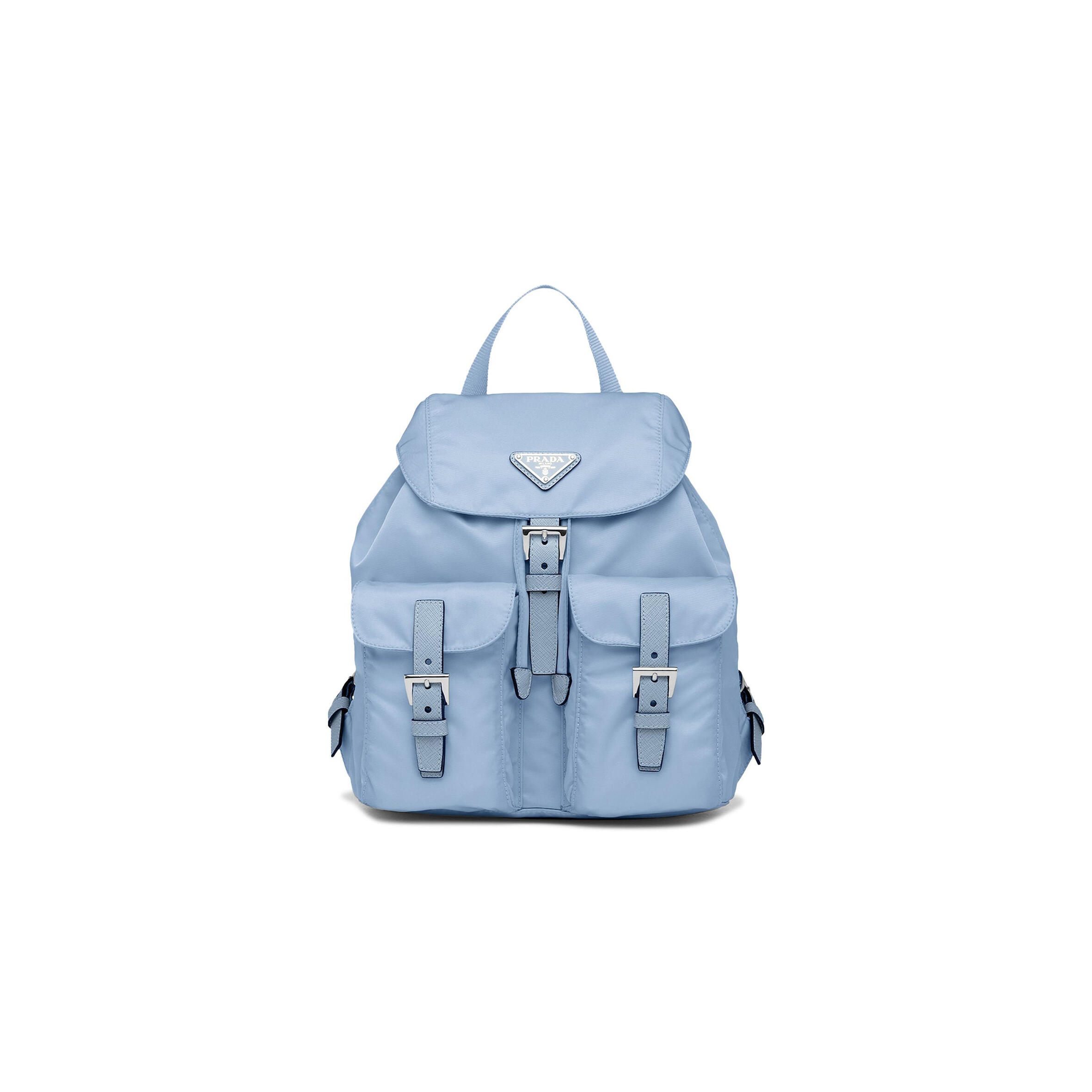PRADA CELESTE SMALL RE-NYLON BACKPACK 'CELESTE' 1BZ677 (28*23.5*12cm)